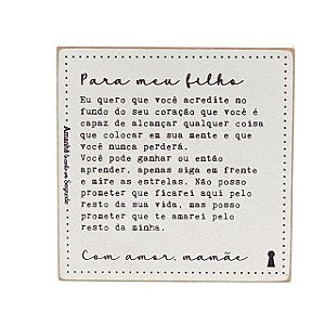 QUADRO BOX FILHO MAMAE EM MDF 12x12