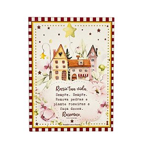 QUADRO BOX RECRIA TUA VIDA EM MDF15X20