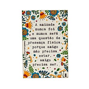QUADRO BOX DECORATIVO A AMIZADE EM MDF 10x15