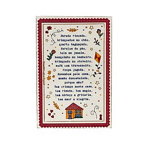 QUADRO BOX DECORATIVO PAREDE RISCADA EM MDF 10x15
