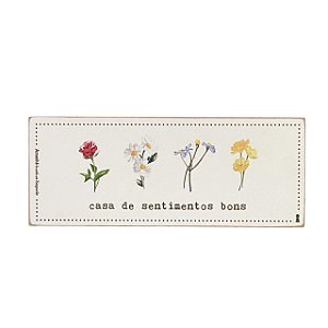 QUADRO BOX CASA DE SENTIMENTOS BONS EM MDF 8x20