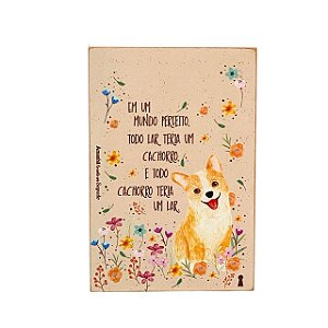 QUADRO BOX LAR CACHORRO EM MDF 10X15