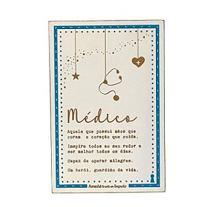 QUADRO BOX MEDICO SIGNIFICADO EM MDF 10X15