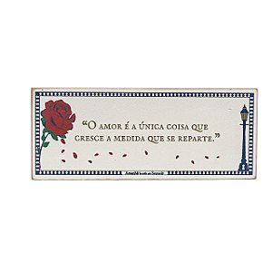 QUADRO BOX O AMOR PEQUENO PRINCIPE EM MDF 8x20