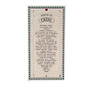 QUADRO BOX ORACAO DO CASAL EM MDF 15x30