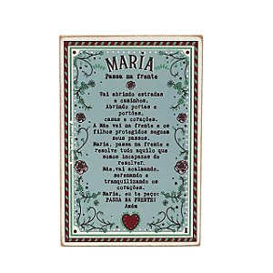 QUADRO BOX DECORATIVO MARIA PASSA NA FRENTE 10X15
