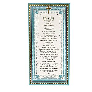 QUADRO BOX ORACAO CREIO EM MDF 15x30