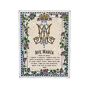 Quadro Box Ave Maria Amanha te Conto um Segredo 15x20