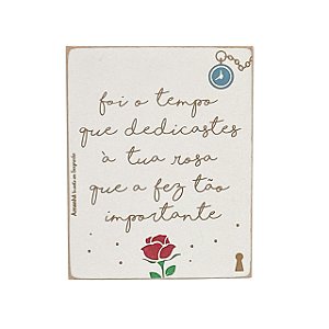 QUADRO BOX TEMPO ROSA PEQUENO PRINCIPE EM MDF 8x10