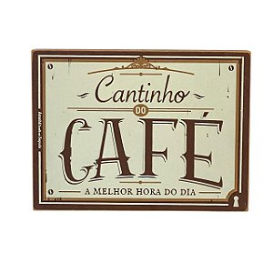 QUADRO BOX CANTINHO DO CAFE EM MDF 15x20