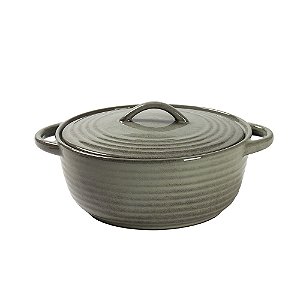 CACAROLA 25CM COM ALCA EM CERAMICA VERDE