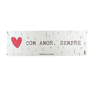 Ima Retangular Com Amor Sempre 5x15,5