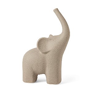 ESCULTURA DECORATIVA ELEFANTE EM CERAMICA MART 27,5cm