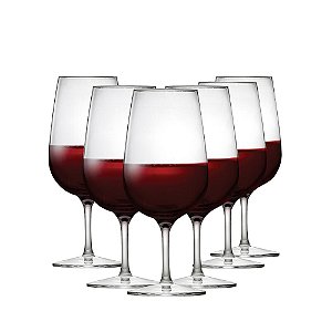 JOGO DE 6 TACAS DE CRISTAL PAR VINHO GRAN VINO RITZENHOFF