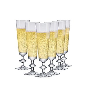 JOGO DE 6 TACAS DE CRISTAL CHAMPAGNE RITZENHOFF