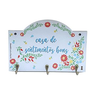 Porta Chaves Casa De Sentimentos em MDF