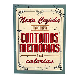 Quadro Box Contamos Memorias em MDF 30x40 Branco