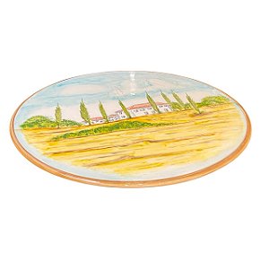 TABUA DE QUEIJO OLIVEIRAS EM CERAMICA 33CM LUIZ SALVADOR