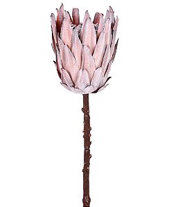 HASTE PROTEA FLOCADA LARANJA OUTONO