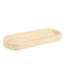 CENTRO DE MESA EM MADEIRA NATURAL 35x13 cm GRILLO