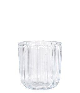 VASO DE VIDRO TRANSPARENTE 8x7,5 CM GRILLO