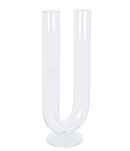 VASO DE VIDRO TRANSPARENTE 29,5x11 CM GRILLO