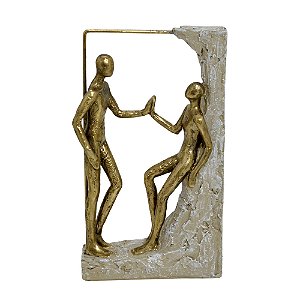 ESCULTURA DECORATIVA CASAL 26 CM ESPRESSIONE