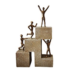 ESCULTURA DECORATIVA 24,5 CM ESPRESSIONE EM RESINA