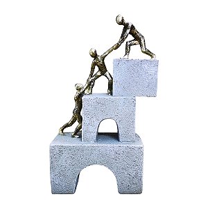 ESCULTURA DECORATIVA EM RESINA 21,5 CM ESPRESSIONE