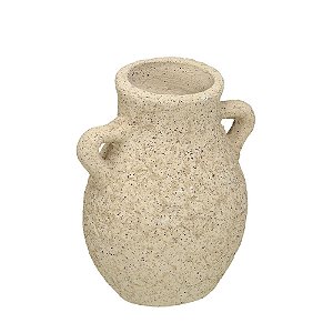VASO DECORATIVO EM CERÂMICA 22 CM BEGE ESPRESSIONE