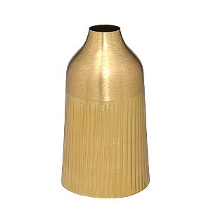 VASO DECORATIVO EM FERRO 31 CM DOURADO ESPRESSIONE