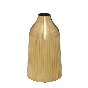 VASO DECORATIVO EM FERRO 28 CM DOURADO ESPRESSIONE