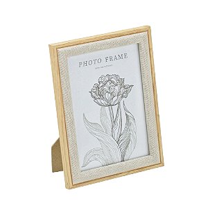 PORTA RETRATO 13X18CM MDF VIDRO A\REIA E MARROM ESPRESSIONE