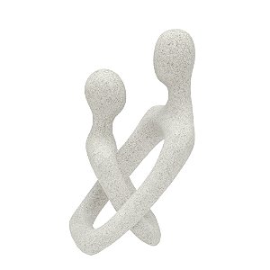 ESCULTURA DECORATIVA RESINA 18X10CM ESPRESSIONE AREIA