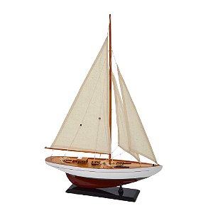 ESCULTURA DECORATIVA BARCO MADEIRA 62X42,5CM ESPRESSIONE