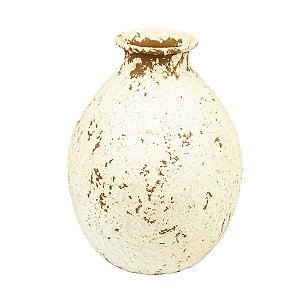 VASO DE METAL BEGE RUSTICO 17CM LUCATTI