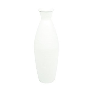 VASO DECORATIVO DE METAL BRANCO 31 CM LUCATTI