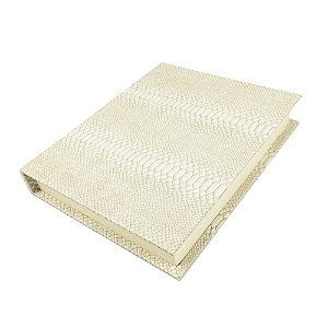 CAIXA LIVRO EM MADEIRA E PU G 32X27 CM LUCATTI