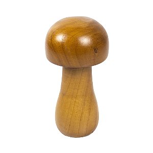 ESCULTURA DECORATIVA COGUMELO MADEIRA P 8X10 CM LUCATTI