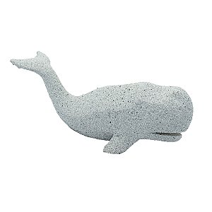 ESCULTURA DECORATIVA EM RESINA BALEIA G 12X31 CM LUCATTI