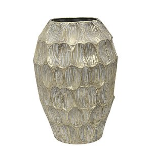 VASO DECORATIVO METAL 46CM DOURADO ENVELHECIDO ESPRESSIONE