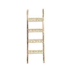 ESCADA MADEIRA E CORDA DECORATIVA 125CM