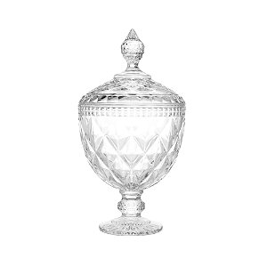 POTICHE DECORATIVO C/PE DIAMOND TRANSPARENTE 15x28 CM LYOR