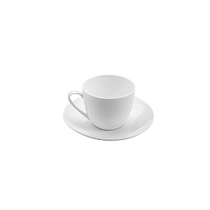 XICARA DE CHA C/PIRES DE PORCELANA CLEAN 220ML LYOR