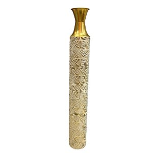 VASO DE CHAO METAL DOURADO 106x14,5cm