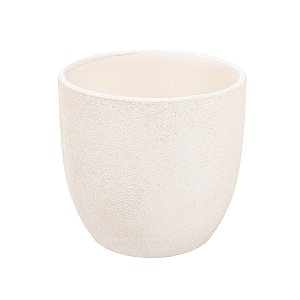 VASO DECORATIVO EM CERAMICA BRANCO 13X14CM