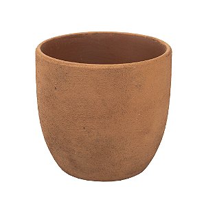 VASO RUSTICO DECORATIVO EM CERAMICA TERRACOTA 13X14CM