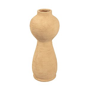 VASO ORGANICO EM CERAMICA TERRACOTA DECORATIVO 34X14CM