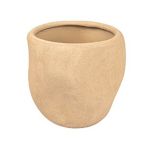 VASO ORGANICO DECORATIVO EM CERAMICA TERRACOTA 23X25CM