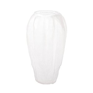 VASO EM VIDRO INCOLOR FOSCO DECORATIVO G 42X23CM